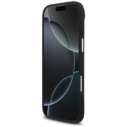 Étui pour Apple iPhone 17 Air, Guess, 4G Grained Big and Classic Logo, Noir Argenté