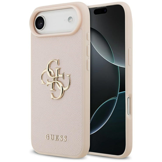 Custodia per Apple iPhone 17 Air, Guess, 4G Grained Big and Classic Logo, Rosa