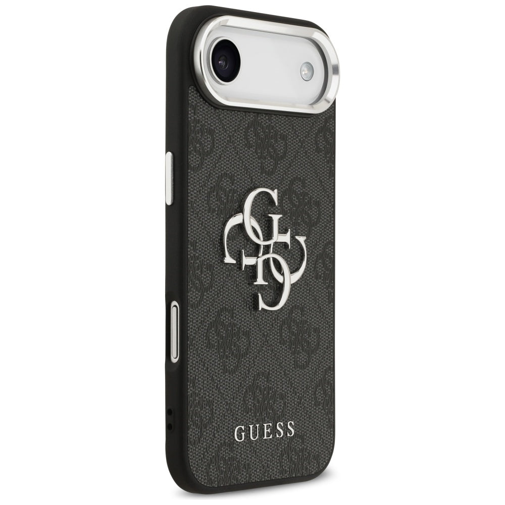 Étui pour Apple iPhone 17 Air, Guess, Big 4G Logo Classic, Noir Argenté