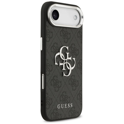 Étui pour Apple iPhone 17 Air, Guess, Big 4G Logo Classic, Noir Argenté