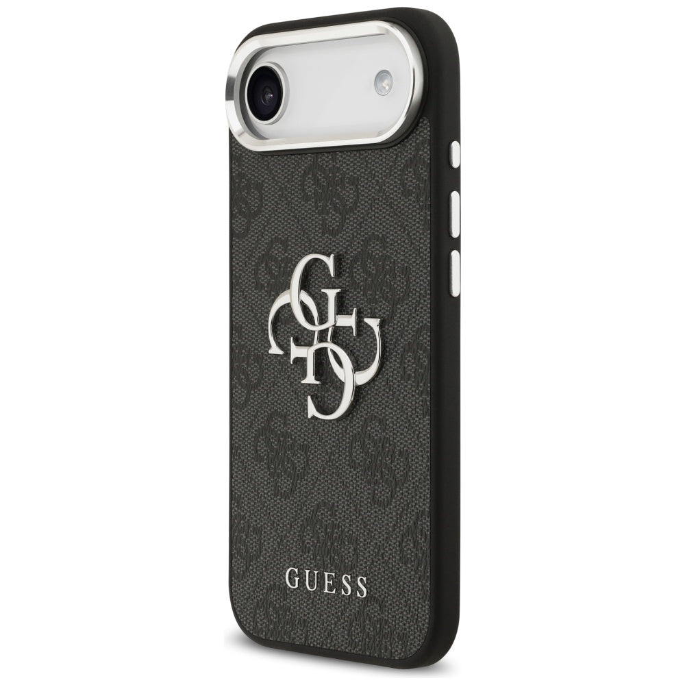 Étui pour Apple iPhone 17 Air, Guess, Big 4G Logo Classic, Noir Argenté