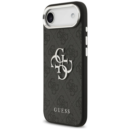 Étui pour Apple iPhone 17 Air, Guess, Big 4G Logo Classic, Noir Argenté