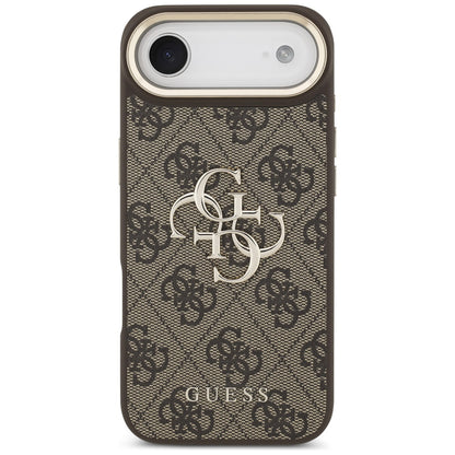 Étui pour Apple iPhone 17 Air, Guess, Big 4G Logo Classic, Marron Doré.
