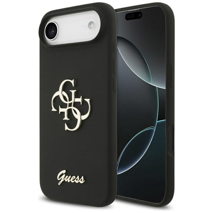 Hülle für Apple iPhone 17 Air, Guess, Big 4G Script, Schwarz