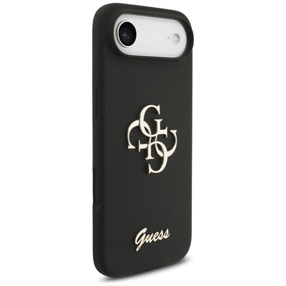 Hülle für Apple iPhone 17 Air, Guess, Big 4G Script, Schwarz