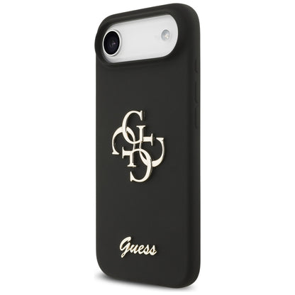 Hülle für Apple iPhone 17 Air, Guess, Big 4G Script, Schwarz
