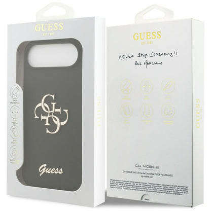 Hülle für Apple iPhone 17 Air, Guess, Big 4G Script, Schwarz