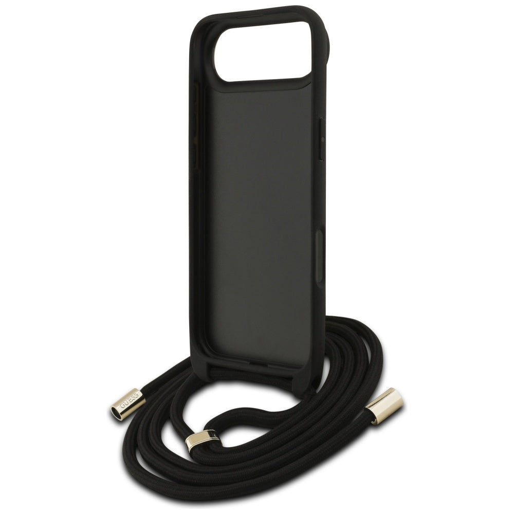 Hülle für Apple iPhone 17 Air, Guess, Crossbody Cord 4G Big Log, Braun
