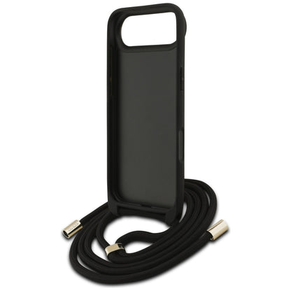 Hülle für Apple iPhone 17 Air, Guess, Crossbody Cord 4G Big Log, Braun