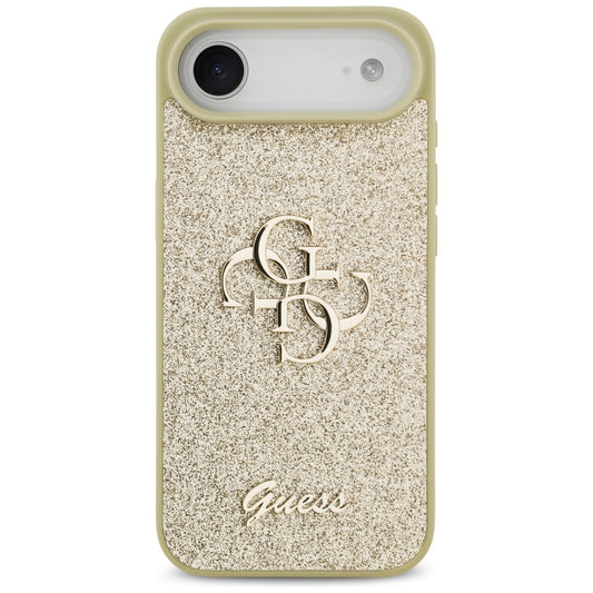 Custodia per Apple iPhone 17 Air, Guess, Fixed Glitter Big 4G, Dorata