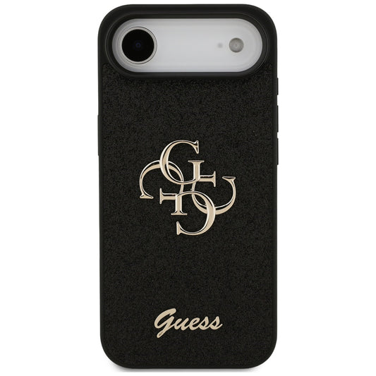 Custodia per Apple iPhone 17 Air, Guess, Fixed Glitter Big 4G, Nera