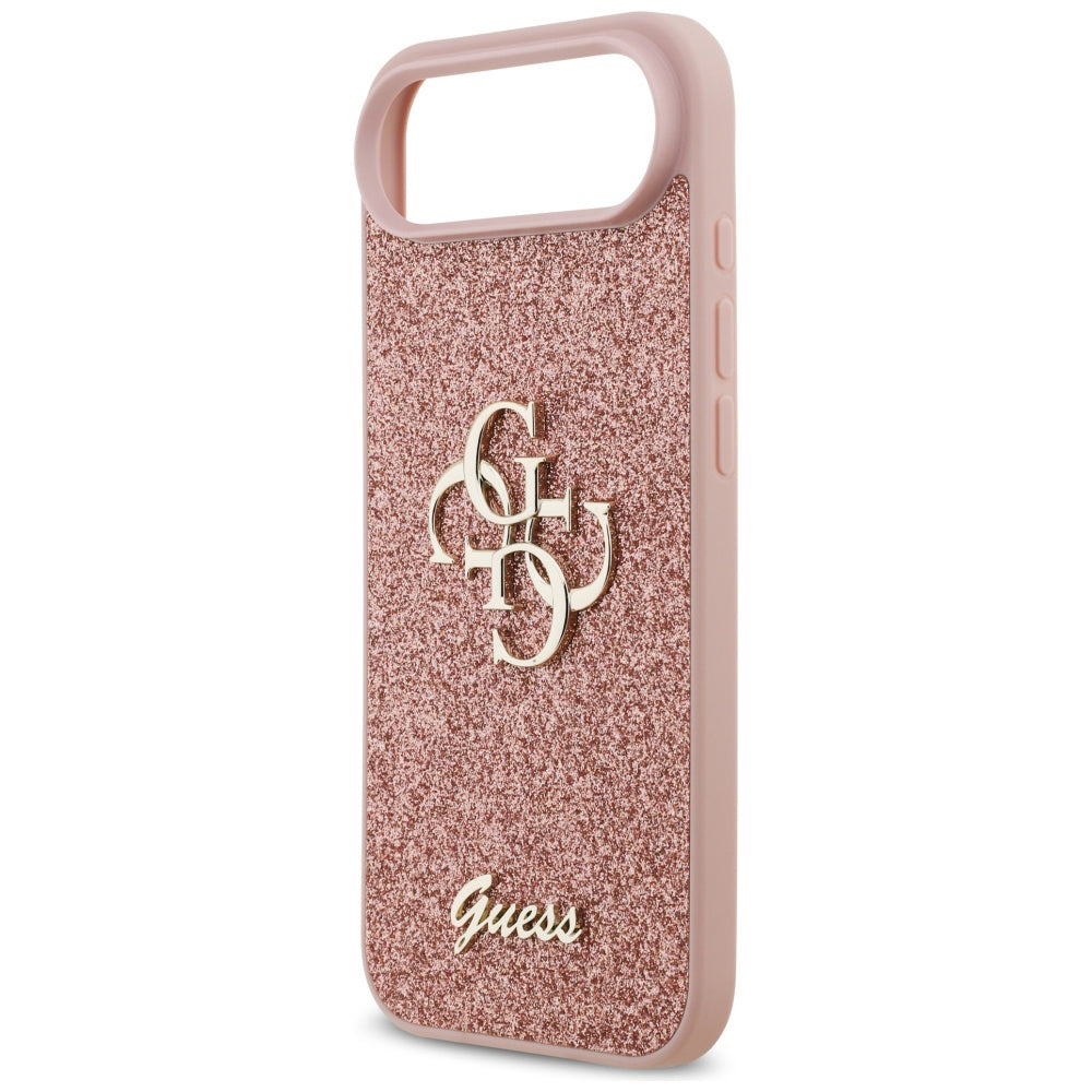 Étui pour Apple iPhone 17 Air, Guess, Fixed Glitter Big 4G, Rose