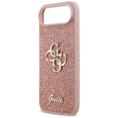 Étui pour Apple iPhone 17 Air, Guess, Fixed Glitter Big 4G, Rose