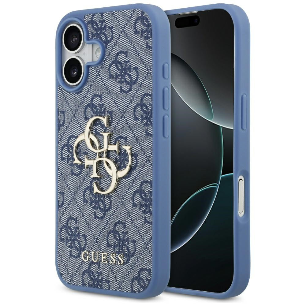 Étui pour Apple iPhone 17, Guess, 4G Big Logo, Bleu