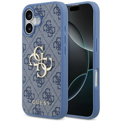 Étui pour Apple iPhone 17, Guess, 4G Big Logo, Bleu