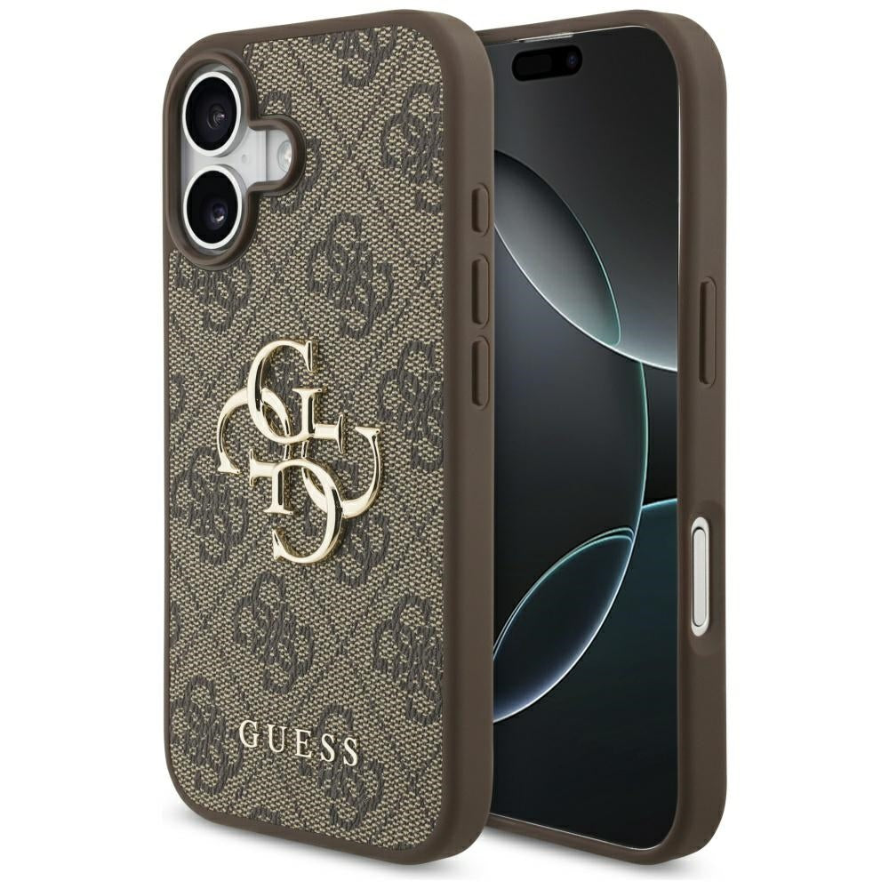 Étui pour Apple iPhone 17, Guess, 4G Big Logo, Marron