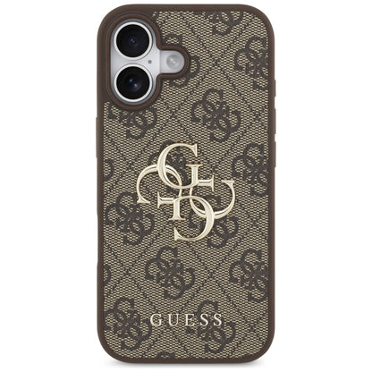 Étui pour Apple iPhone 17, Guess, 4G Big Logo, Marron