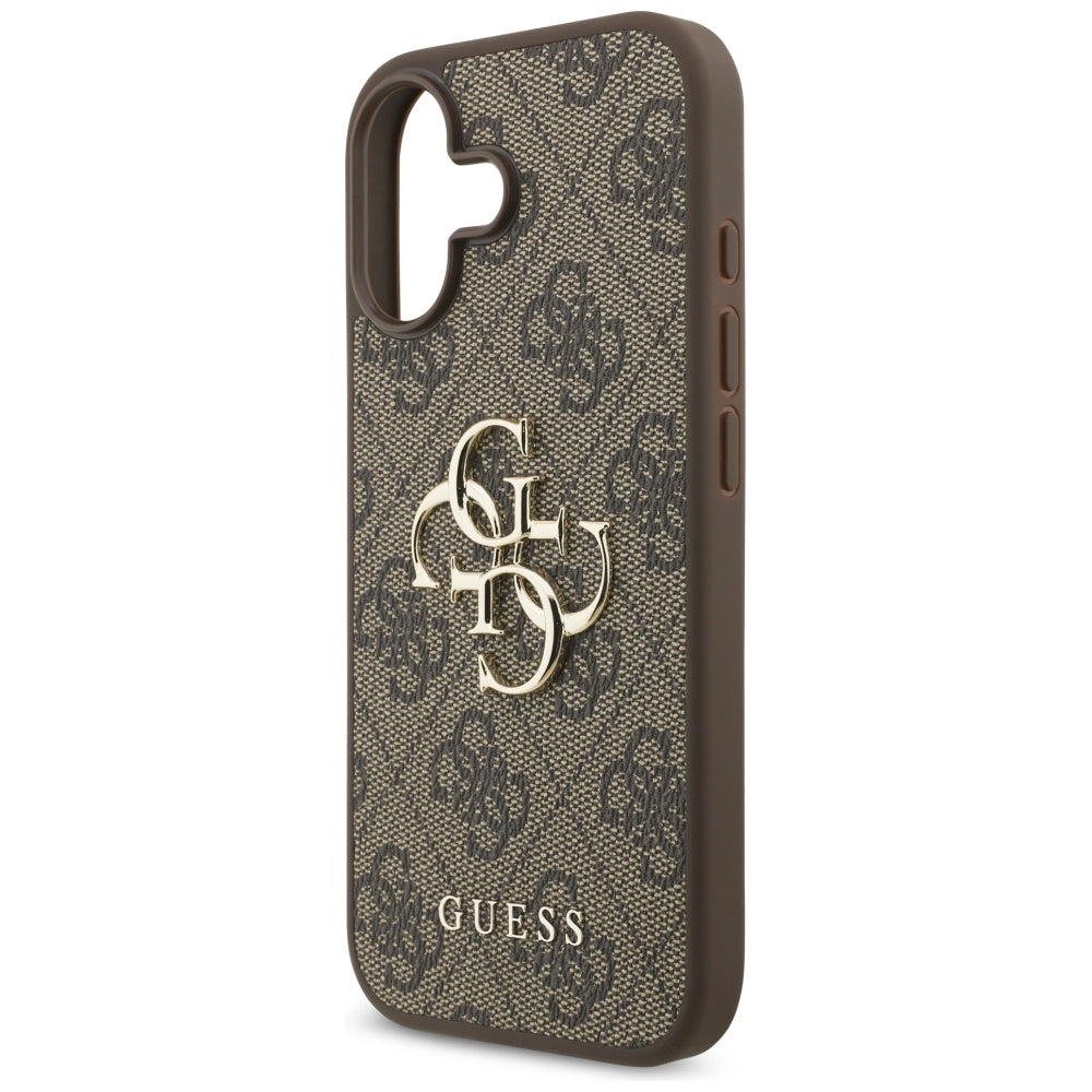 Étui pour Apple iPhone 17, Guess, 4G Big Logo, Marron