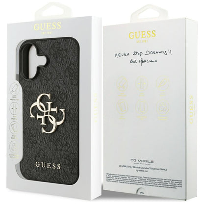 Étui pour Apple iPhone 17, Guess, 4G Big Logo, Noir