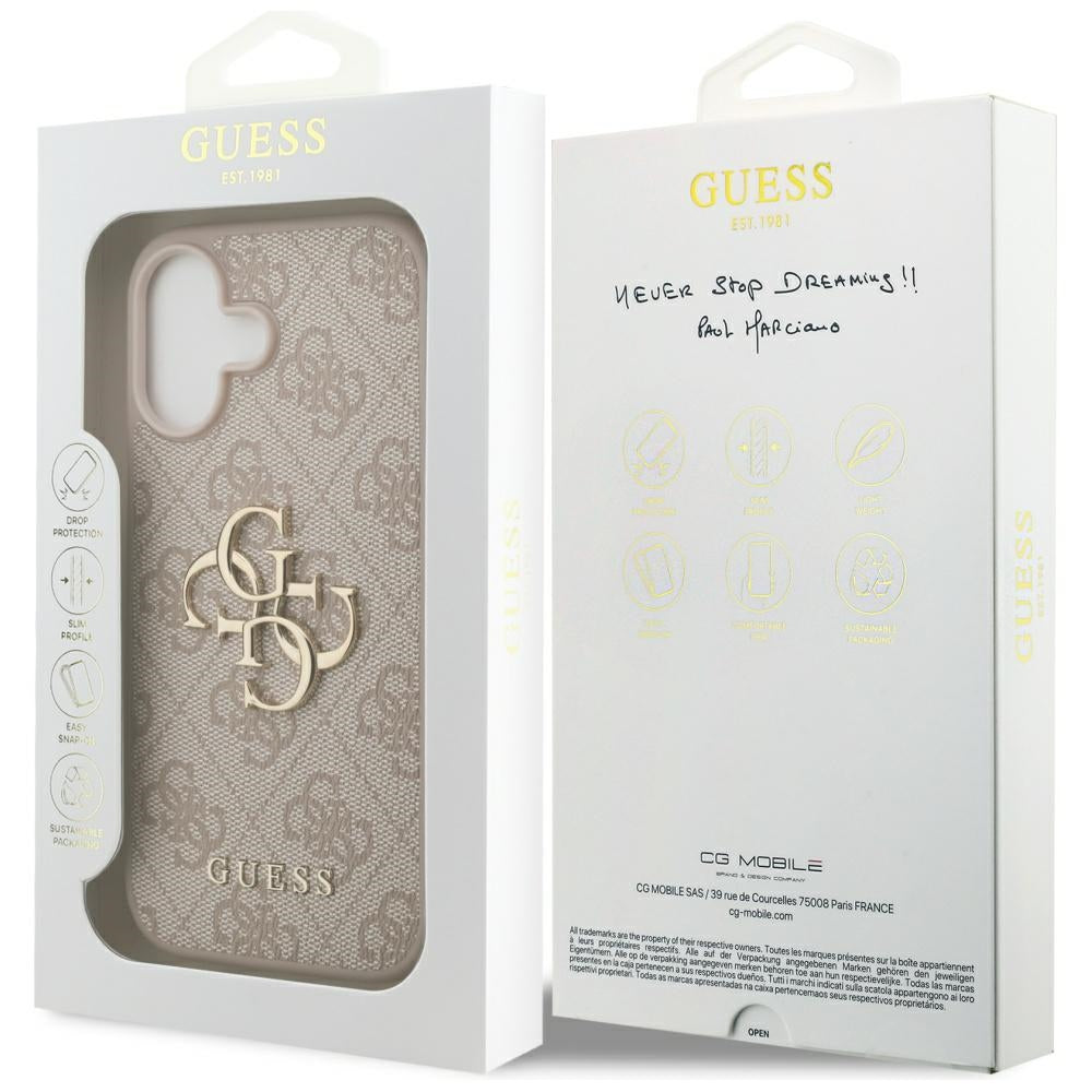 Étui pour Apple iPhone 17, Guess, 4G Big Logo, Rose