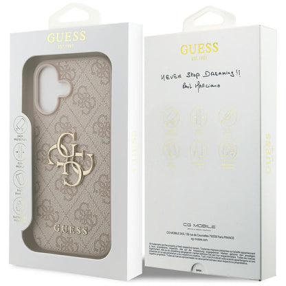 Étui pour Apple iPhone 17, Guess, 4G Big Logo, Rose
