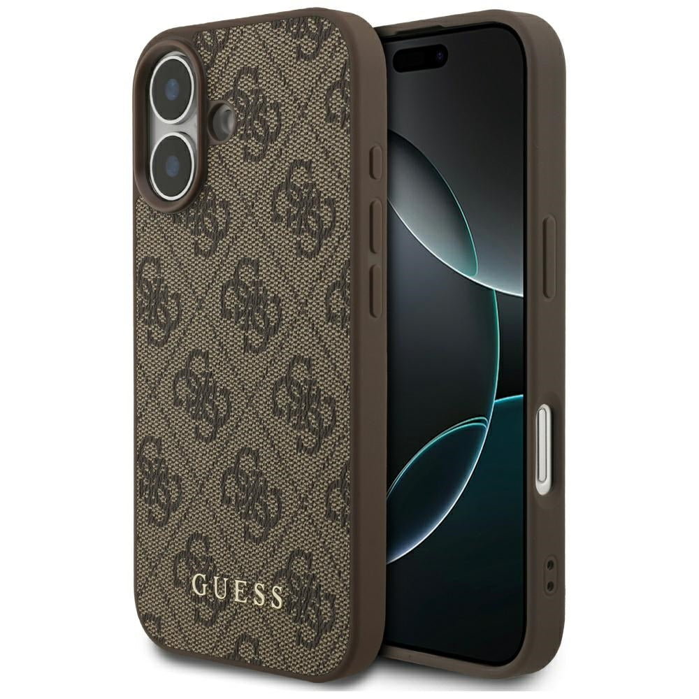 Étui pour Apple iPhone 17, Guess, 4G Classic, Marron
