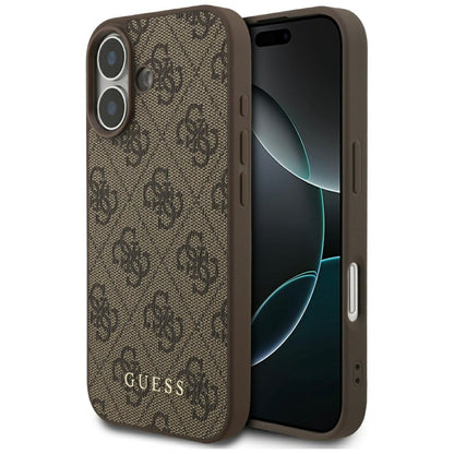 Étui pour Apple iPhone 17, Guess, 4G Classic, Marron