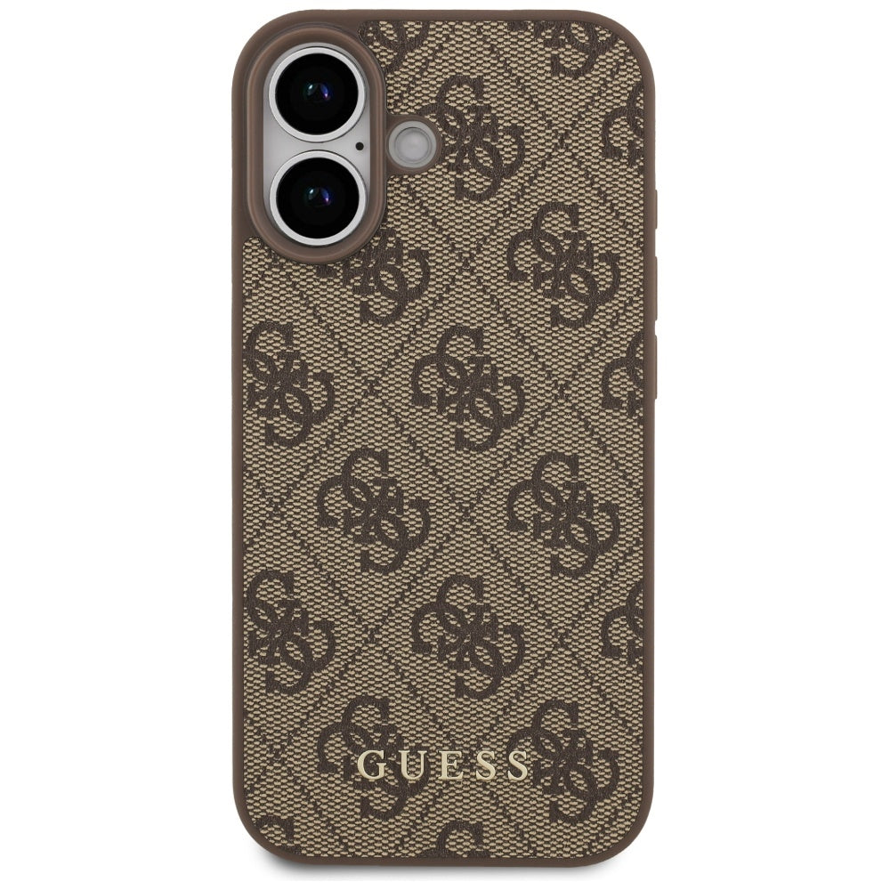 Étui pour Apple iPhone 17, Guess, 4G Classic, Marron