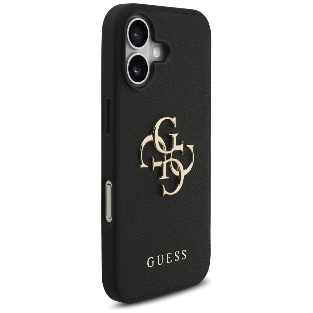 Custodia per Apple iPhone 17, Guess, 4G Grained Big and Classic Logo, Nera