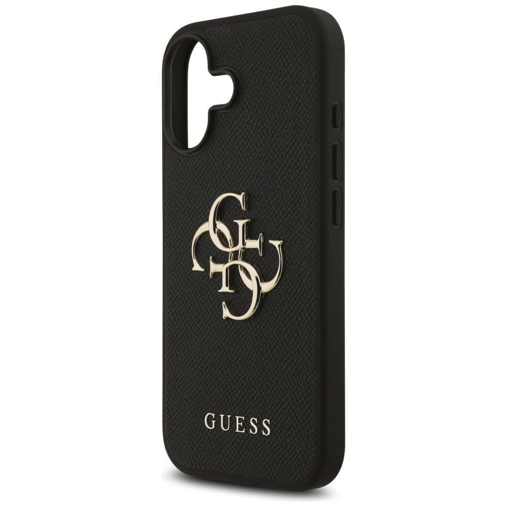 Custodia per Apple iPhone 17, Guess, 4G Grained Big and Classic Logo, Nera