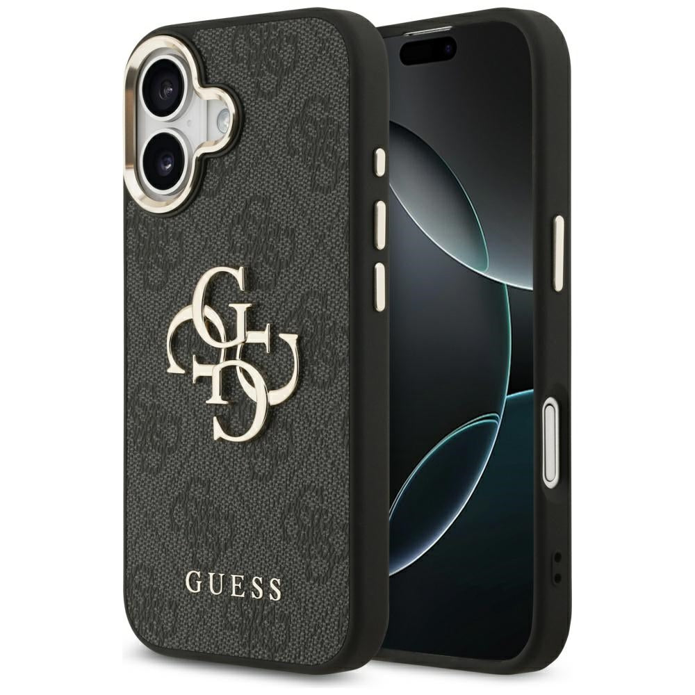 Custodia per Apple iPhone 17, Guess, Big 4G Logo Classic, Nero Dorato