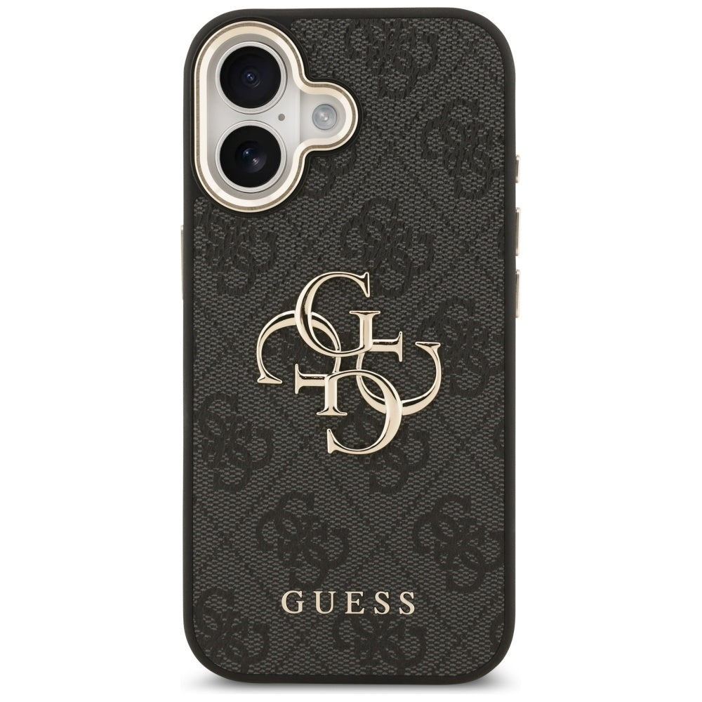 Custodia per Apple iPhone 17, Guess, Big 4G Logo Classic, Nero Dorato