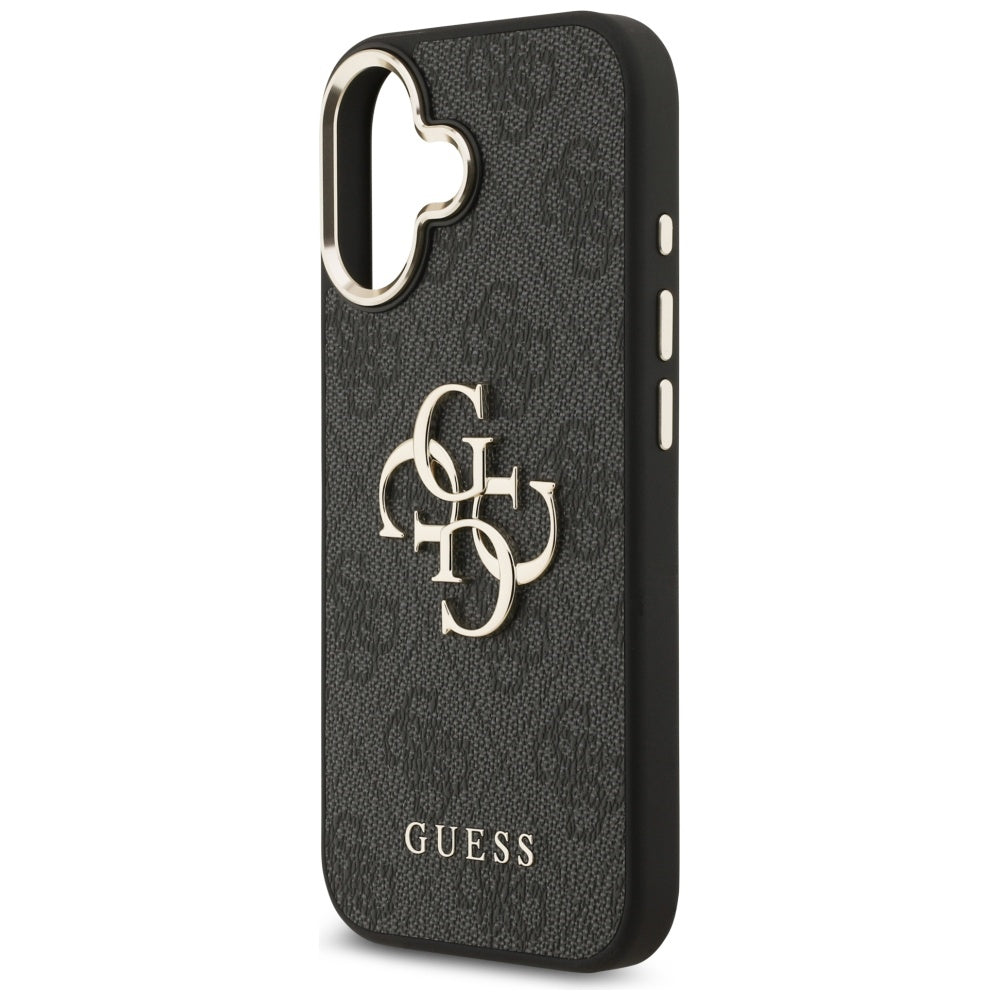 Custodia per Apple iPhone 17, Guess, Big 4G Logo Classic, Nero Dorato