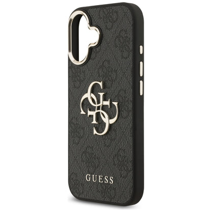 Custodia per Apple iPhone 17, Guess, Big 4G Logo Classic, Nero Dorato