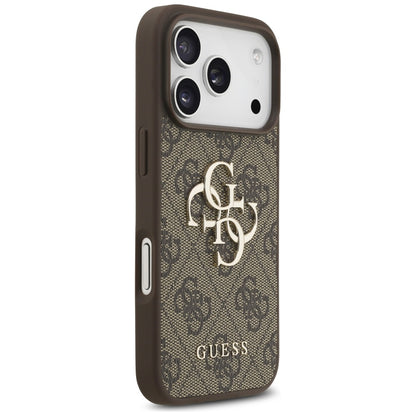 Custodia per Apple iPhone 17 Pro, Guess, 4G Big Logo, Marrone