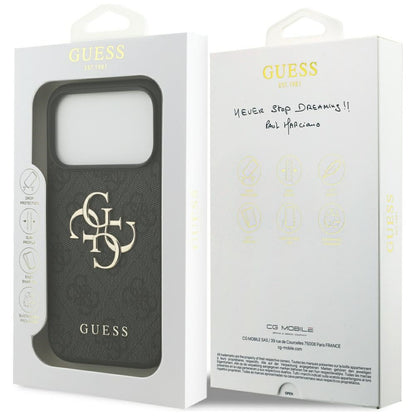Custodia per Apple iPhone 17 Pro, Guess, 4G Big Logo, Nera