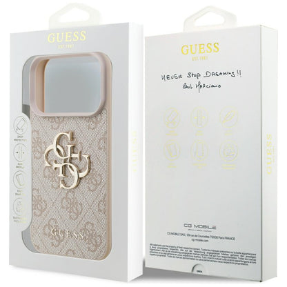 Étui pour Apple iPhone 17 Pro, Guess, 4G Big Logo, Rose