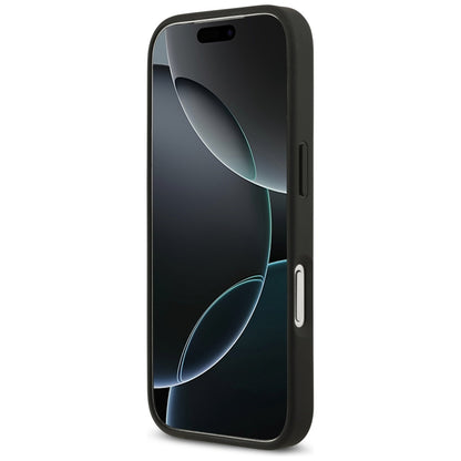 Custodia per Apple iPhone 17 Pro, Guess, 4G Double Card Triangle, Nera