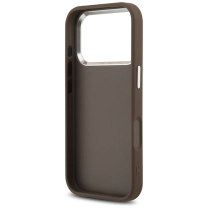 Custodia per Apple iPhone 17 Pro, Guess, Big 4G Logo Classic, Marrone Argentato
