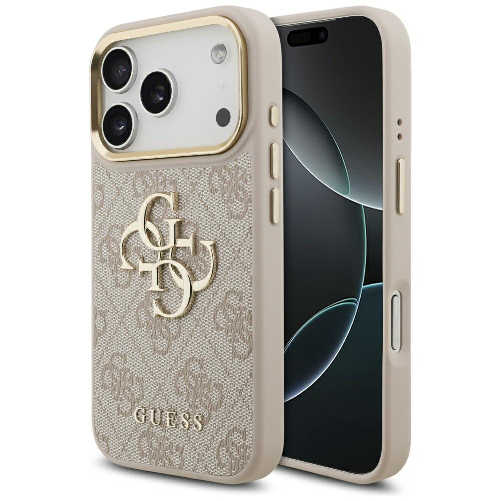 Étui pour Apple iPhone 17 Pro, Guess, Big 4G Logo Classic, Rose Doré.