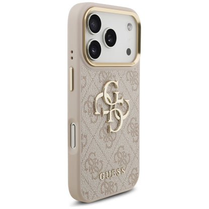 Étui pour Apple iPhone 17 Pro, Guess, Big 4G Logo Classic, Rose Doré.