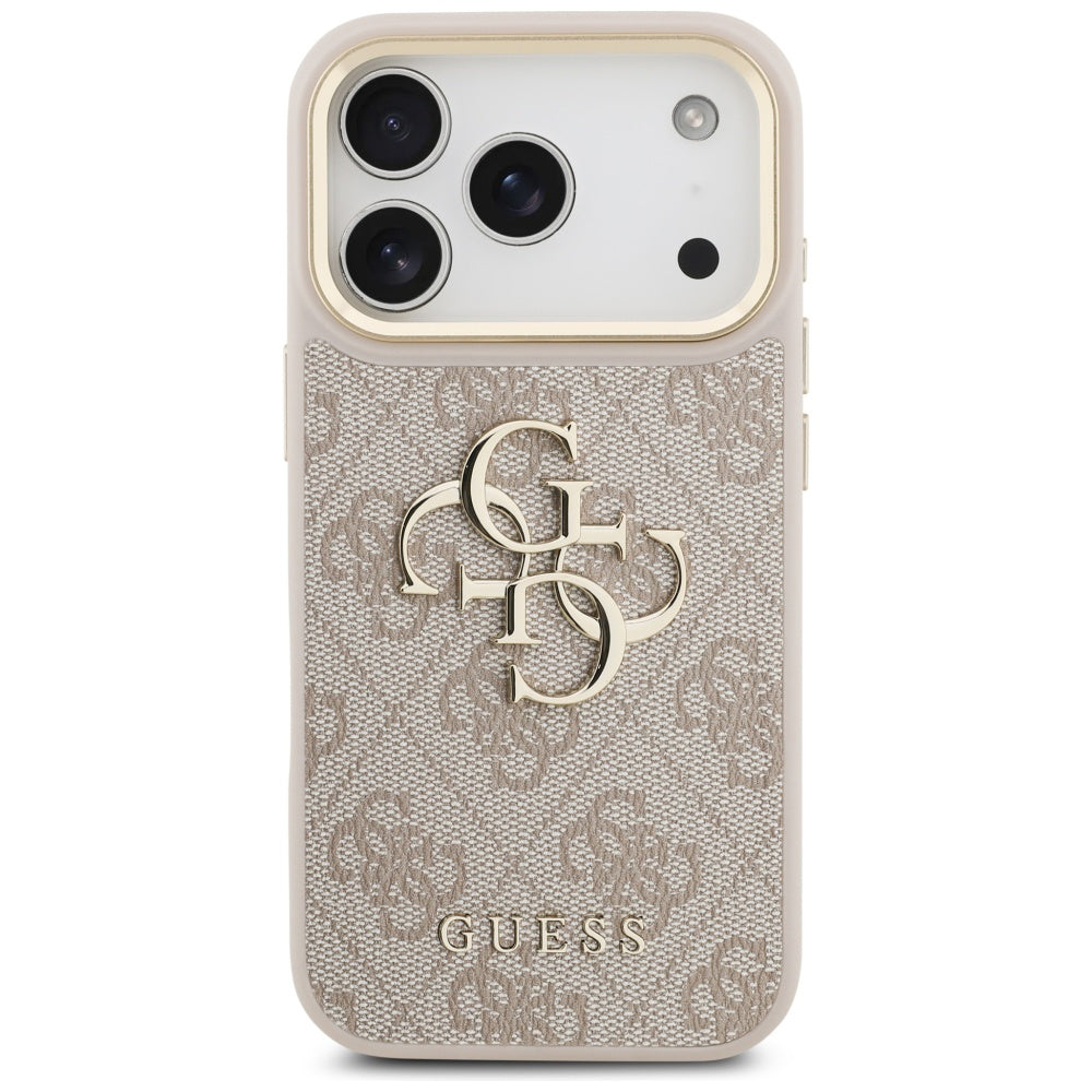 Étui pour Apple iPhone 17 Pro, Guess, Big 4G Logo Classic, Rose Doré.