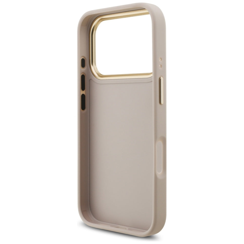 Étui pour Apple iPhone 17 Pro, Guess, Big 4G Logo Classic, Rose Doré.