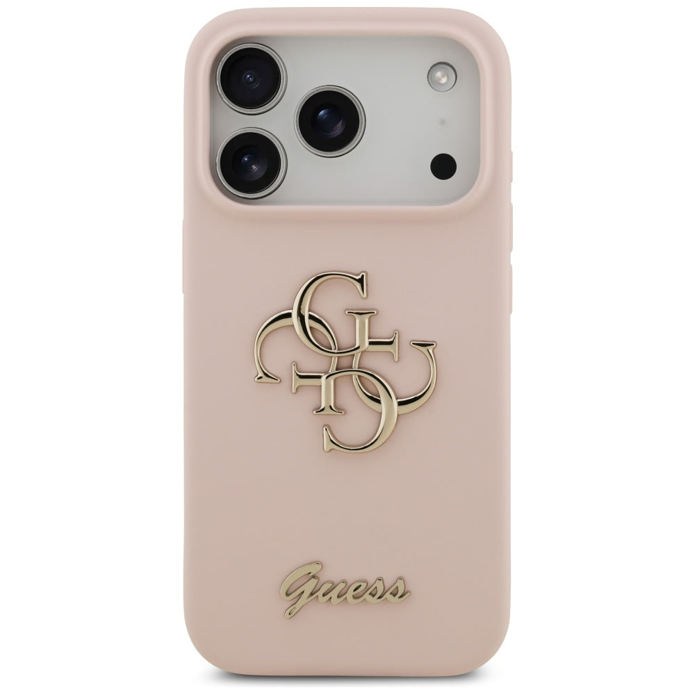 Hülle für Apple iPhone 17 Pro, Guess, Big 4G Script, Hellrosa