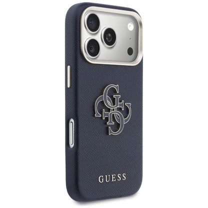 Custodia per Apple iPhone 17 Pro, Guess, Resin Logo, Blu