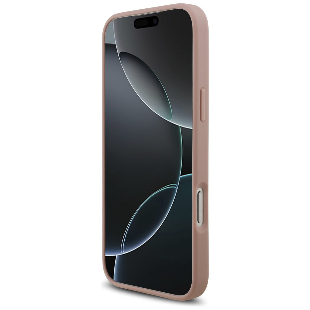 Custodia per Apple iPhone 17 Pro, Guess, Logo Triangolo di Strass, Rosa