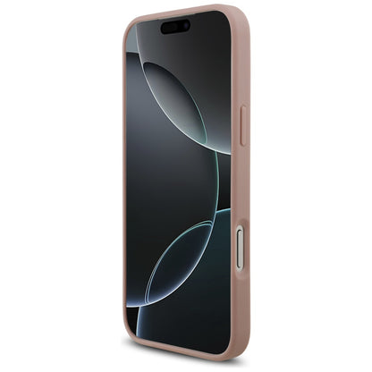 Custodia per Apple iPhone 17 Pro, Guess, Logo Triangolo di Strass, Rosa