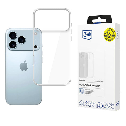 Hülle für Apple iPhone 17 Pro Max, 3MK, Klar, Transparent