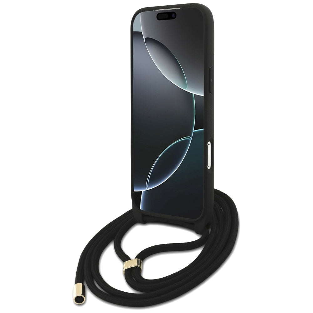 Custodia per Apple iPhone 17 Pro Max, Guess, 4G CBDY Big Logo con Cinturino, Marrone
