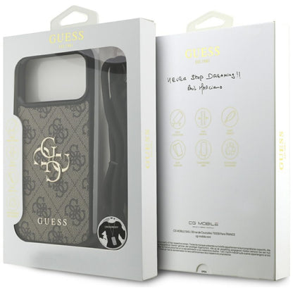 Custodia per Apple iPhone 17 Pro Max, Guess, 4G CBDY Big Logo con Cinturino, Marrone